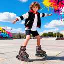 2PM SPORTS Torinx Green Boys Adjustable Inline Skates, Fun Beginner Roller Skates for Kids, Youth, Girls, Men and Women