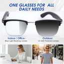 Blue Light Blocking Smart AI Glasses Bluetooth 5.3 IP65 Voice Assistant Real-Time Translation for Driving Travel