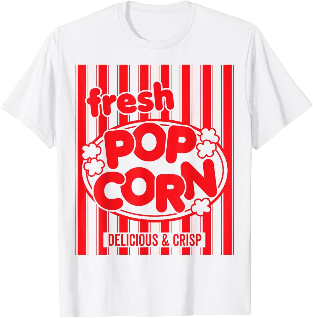 Popcorn Halloween Costume Vintage Group Trick or Treat T-Shirt, S