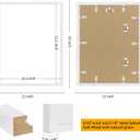 Puthiac 20x24 Solid Oak Wood Picture Frames, White, 3 Pack
