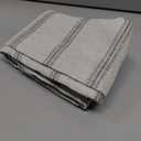 DriftAway Farmhouse Linen Lined Valance Double Layer Thermal Insulated Room Darkening Blackout Window Valances 3 Inch Rod Pocket Vertical Striped Kitchen Valance for Bathroom Single 52 x 18 Inch Gray