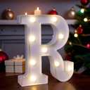 LED Light Up Marquee Letters, Battery Powered Decorative LED Letter Lights, Alphabet Light Up Letters for Wedding Birthday Party,Holiday Lamp or Home Bar Decoration (Letter R)