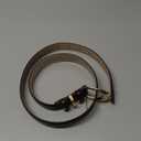 TRIWORKS Women Leather Belt for Jeans Pants Fashion Ladies Skinny Faux Leather Dress belt with Gold Buckle (Fit Waist Size 27"-31", Coffee)