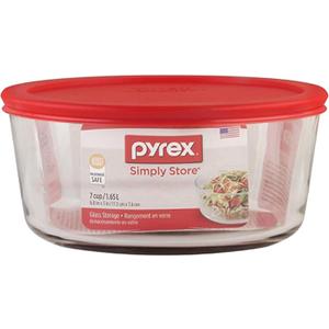 PYREX ROUND W/LID 7CUP by PYREX MfrPartNo 1075429
