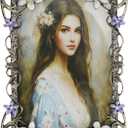 Vintage Photo Frame 4x6, Metal photo frame with European Floral Ornate Enamel Flower & Bronze Metal Design with HD Glass for Wedding Valentine's/Mother's Day Gifts