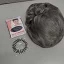 Grey Wig for Women, Grandma Silver Gray Short Curly Old Lady Synthetic Wigs for Daily Cosplay Party Halloween Costume