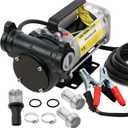 12V Automatic Gasoline Fuel Transfer Pump Kit,15 GPM Heavy-duty Self Priming Portable Self-priming Fuel Oil Transfer Pump for Gasoline, Diesel, Kerosene, Mineral Spirits and More