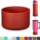Silicone Boot for Owala Water Bottle 24 oz 32 oz 40 oz, Anti-Slip Protective Sleeve for FreeSip/Twist/Flip Stainless Steel Water Bottles Accessories (Red)