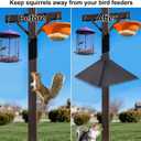 lasuroa 4pcs Serrated Squirrel Baffles, PVC Bird Feeder Pole Squirrel Proof Baffles Shepherds Hook Squirrels Guard for Outdoors Bird Feeder Pole