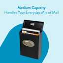 Architectural Mailboxes Designer Galvanized Steel, Locking Wall Mount Mailbox, Black with Satin Nickel