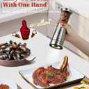 Electric Salt and Pepper Grinder Set with Storage Base, Stainless Steel Rechargeable Salt and Pepper Grinder Set with 4.5 oz Large Capacity, 1.8" Wide Mouth, Adjustable Coarseness, Ideal for Kitchen