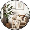 Fabuday Black Circle Mirror for Wall 20 inch - Round Mirrors for Bathroom, Entryway, Living Room, Hallway, Bedroom Decor, Small Matte Framed