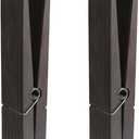 Blulu 2 Pcs 12 Inch Jumbo Wooden Clothespins Large Clothespin Towel Holder Giant Wooden Clothes Pins Large Clothes Clips with Spring for DIY Craft Winter Farmhouse Bathroom Laundry Room(Dark Color)