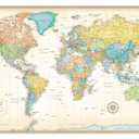 Rand McNally Classic Edition World Wall Map  Laminated Rolled