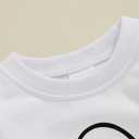 YINGISFITM Thanksgiving Halloween Baby Girl Boy Outfit Turkey Sweatshirt Bubble Romper Sweater Shirt Onesie Fall Clothes (White)