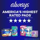 Always Maxi Overnight Feminine Pads with Wings for Women, Size 5, Extra Heavy Overnight Absorbency, Unscented, Up to 100% Leak-Free Protection, 52 Count