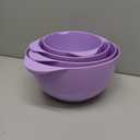 BoxedHome Nesting Plastic Mixing Bowl Set, 4 Piece Mixing Bowl Set with Pour Spouts, Size 1.7, 2.5, 3.5 and 4.5qt, for Prepping, Mixing, Baking, Cooking (2023 New Version, Purple)