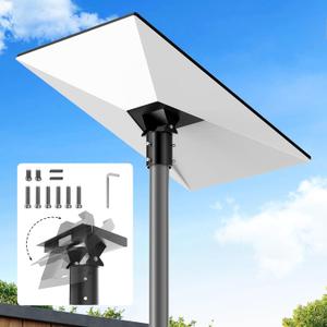 Starlink Pole Adapter, Adjustable Angle Starlink gen3 tilt Pole Mount, Rustproof, Weatherproof Starlink Roof Mount, Compatible with Gen 3 V3 Starlink Standard Dish, Pipe Not Included