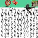 30 PC Package -Repellent Reflective Ornamental Spiral Deterrent to Keep Birds Away. Hanging Wind Twisting Scare Bird Rods Deflectors Decoys. Decorative Bird Deterrent to Protect Home and Garden