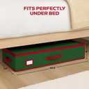 Christmas Wrapping Paper Organizer Storage, with Straps & Pockets, Gift Wrap Organizer Bag for Christmas Decorations, Fits Upto 24 Rolls, Underbed Storage for Holiday Decoration, (Green)