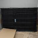 MidWest Homes for Pets 42-Inch iCrate for Large Breeds, 71-90 lbs, Double Door Folding Dog Crate with Divider Panel, Leak-Proof Tray & Secure Latches, Portable, Durable & Easy to Assemble (Black)