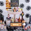 99 Pcs Apothecary Bottles Set with Halloween Stickers & Pendants - Tiered Tray Decor for Indoor Halloween Party Supplies