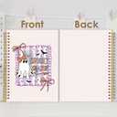 FDHSPAAM Coquette Halloween Ghost Spiral Journal Notebook 5.5x8.3in, Spooky Ghost Journal for Woman, Girly Preppy Halloween Notebooks Gifts for Note Taking, Hardcover Notebook