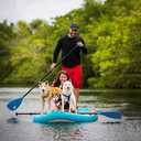 Karltion SUP Paddle - 3-Piece Adjustable Aluminium SUP Paddle with Glass Fiber Blade for Surfing, Floating, Water Sports