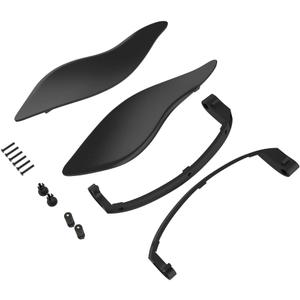 Advanblack Unpainted Side Wings Air Deflectors, Fairing Side Wing Windshield, Fairing Side Shield, Adjustable Wind Deflectors, Compatible for Harley Touring Street Electra Glide 2014-2023