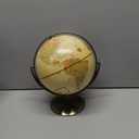 Exerz 8" Antique Globe With Bronze Base - World Globe Rotating All Direction 360 - Modern Map Vintage Colour - Diametre 8 inches