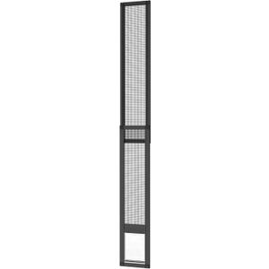 Hakuna Pets V2 Patio Pet Door Screen Insert Panel for Sliding Doors, Fits Door Track Min Ht 55.12" to Max Ht 84.25",UV Resistant Mesh, Locking Magnetic Dog Door, Easy Install and Removal,Small,Black