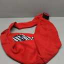 Tomkas Small Dog Sling Carrier - Zipper Pocket & Adjustable Strap - for 3-10 lbs Pets(Red)