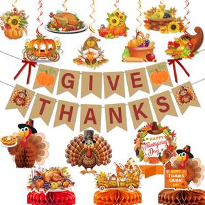 2 x Give Thanks Banner Thanksgiving Banner for Thanksgiving Party Decorations Friendsgiving Party Decorations Thanksgiving Decorations Friendsgiving Decorations Glitter