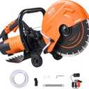 VEVOR Electric Concrete Saw, 12 in, 1800 W Motor Circular Saw Cutter with Max. 4.5 in Adjustable Cutting Depth, Wet Disk Saw Cutter Includes Water Line, Pump and Blade, for Stone, Brick