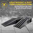 MaxxHaul 50515 6.25" Lift Car Ramps, 2-Pack 13,000lb GVW, Deep Grooved Surface for Stable Tire Placement, Heavy-Duty, Black