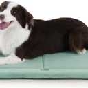 MADE 4 PETS Dog Crate Pad Bed for Medium Large Dogs, Washable & Reversible, Anti-Slip Kennel Mat for Cozy Sleeping, Soft Fluffy Dog Bed for Indoor & Outdoor Use, 35"x23", Green
