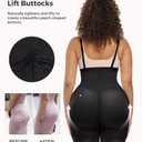 FeelinGirl Shapewear for Women Tummy Control Fajas Colombianas Moldeadoras Firm Triple Control Butt Lifter Shapewear Black L