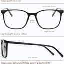 Gaoye Ultralight Blue Light Glasses for Women - Computer Protection Glasses for All Day Comfort - Anti UV Glare & Eyestrain (Black)