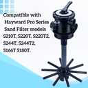 SP0714T Top-Mount Multiport Valve Compatible with Hayward Vari-Flo XL, VL and Pro Series Sand Filter, 1-1/2 Inch Plumbing, 7 Position Control, Black