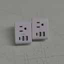 2 Pack US to Japan Plug Adapter, 2 Prong to 3 Prong Outlet Adapter with 3 Outlets 3 USB Ports(2 USB C), Type A Travel Power Converter Plug Adaptor for USA to Japanese Canada Mexico Philippines Peru
