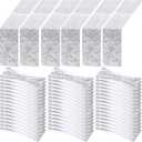 Newwiee 54 Pcs Silver Sequin Chair Sashes and Table Runners, 48 Sequin Chair Bows, 6 Glitter Table Runners for Birthday Party Wedding Banquet Holiday Decorations
