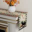 XCHI Fall Black Cat Pumpkin Plaid Table Runner Table Decoration for Kitchen Dining Dinner Autumn Home Decor 13x90 Inch