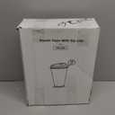 AOZITA 100 Pack  Clear 16 Oz Plastic Cups With Lids, Disposable Iced Coffee Cups With Lids for Party Drinks, Bubble Tea and Cold Beverage, BPA Free & Food Safe