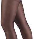 Truform 15-20 mmHg Compression Pantyhose, Sheer 20 Denier Women's Shaping Tights, Navy, Medium
