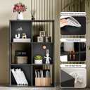 Sweetcrispy 6 Cube Storage Organizer - Open Cube Bookshelf with 3 Removable Back Panels, Display Storage Bookcase for Living Room, Bedroom, Entrance Hall, Home Office36" L11.6" W24" H, Deep Black