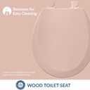 Bemis 500EC 063 Toilet Seat with Easy Clean & Change Hinges, 1 Pack Round, Venetian Pink