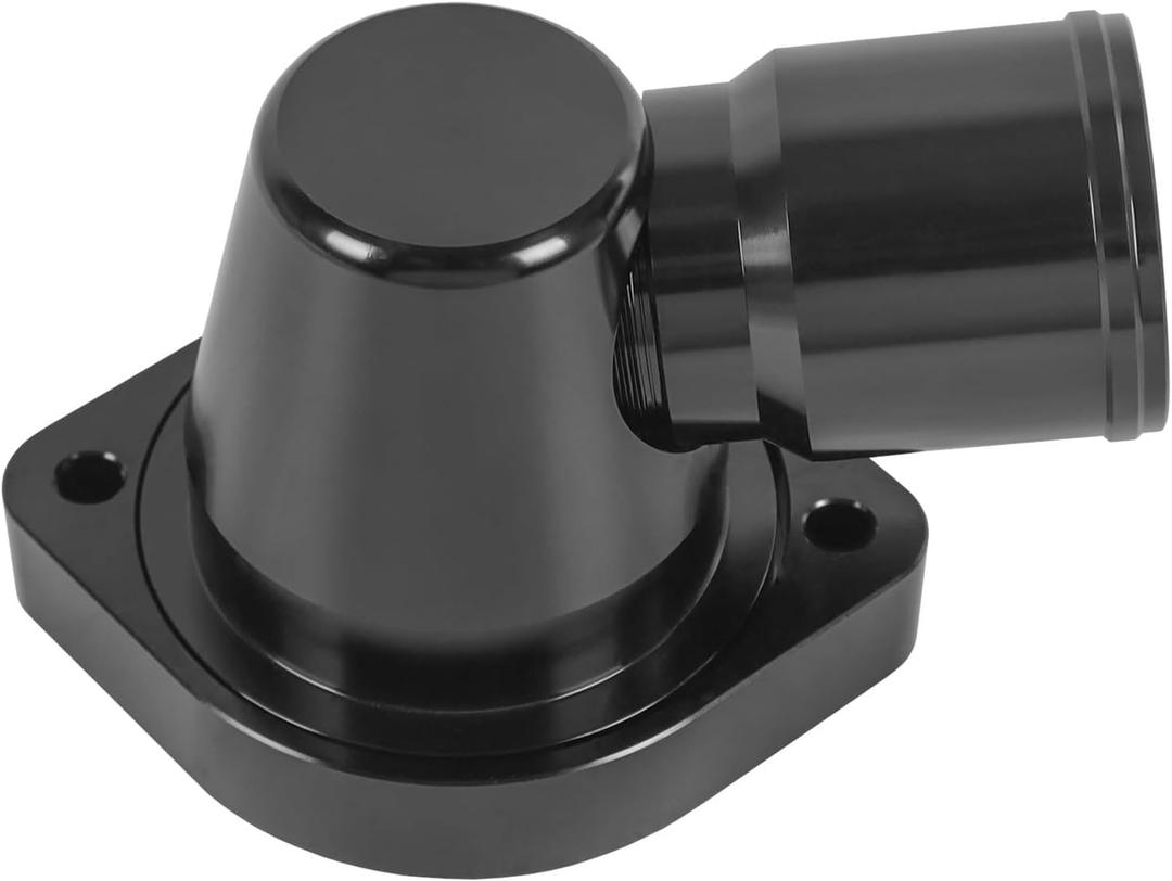 Billet Swivel Thermostat Housings Water Neck 90 1.5" Black Compatible with GM LS LS1 LS2 LS3 LS7 LS9 LSA L76 L92Engine