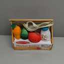 Melissa & Doug Multi-Sensory Market Basket Fill & Spill Infant Toy - Play Food Menus, Pretend Play Grocery Toys, Sorting And Stacking Toys, Multi-Sensory Toys For Infants And Toddlers Ages 1+