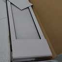 Hakuna Pets White Glass Patio Pet Door for Sliding Doors, Medium | Adjustable Height up to 83.5, Damage-Free or Permanent Install, Locking Panel Included