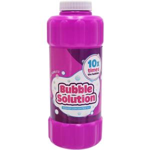 16 oz Concentrated Bubble Solution, Refills up to 1.25 Gallons, Non-Toxic Concentrated Solution for Bubble Machines, Giant Bubble Wands, Bubble Gun and Blowers (Purple) (Single)
